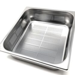0 0a3e66e7 800 gst2 3p100f gastronorm container 2 3 h100 perforated stainless steel aisi 304